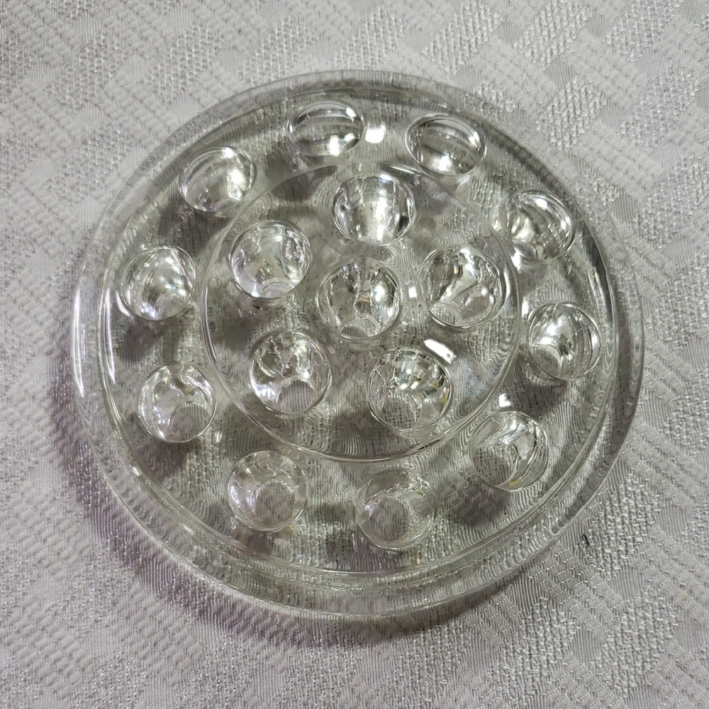 Flower Frog Clear Glass Large